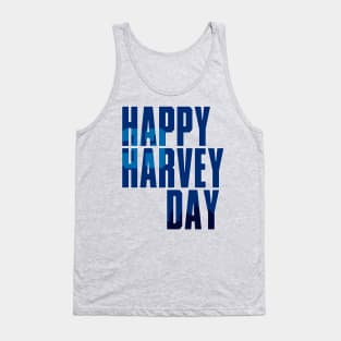 Happy Harvey Day In Blue Tank Top